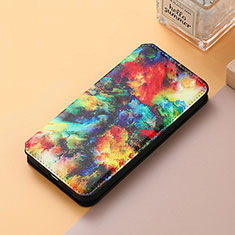 Funda de Cuero Cartera con Soporte Patron de Moda Carcasa S06D para Huawei Honor 70 5G Multicolor