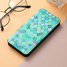 Funda de Cuero Cartera con Soporte Patron de Moda Carcasa S06D para Huawei Honor 80 Pro Flat 5G Verde