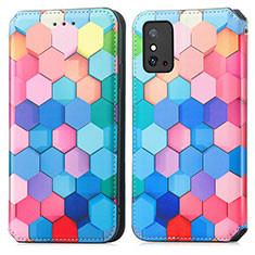 Funda de Cuero Cartera con Soporte Patron de Moda Carcasa S06D para Huawei Honor X10 Max 5G Vistoso