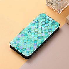 Funda de Cuero Cartera con Soporte Patron de Moda Carcasa S06D para Huawei Honor X30i Verde