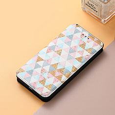 Funda de Cuero Cartera con Soporte Patron de Moda Carcasa S06D para Huawei Nova 9 Blanco