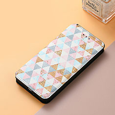 Funda de Cuero Cartera con Soporte Patron de Moda Carcasa S06D para Huawei Nova Y70 Blanco