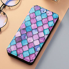 Funda de Cuero Cartera con Soporte Patron de Moda Carcasa S06D para Samsung Galaxy S21 Plus 5G Morado