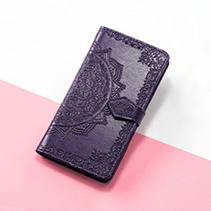 Funda de Cuero Cartera con Soporte Patron de Moda Carcasa S07D para Google Pixel 5a 5G Morado