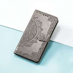 Funda de Cuero Cartera con Soporte Patron de Moda Carcasa S07D para Huawei Enjoy 50 Pro Gris