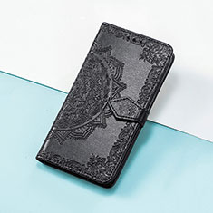 Funda de Cuero Cartera con Soporte Patron de Moda Carcasa S07D para Huawei Enjoy 50 Pro Negro