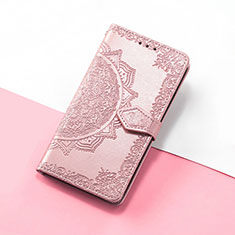 Funda de Cuero Cartera con Soporte Patron de Moda Carcasa S07D para Huawei Enjoy 50 Pro Oro Rosa