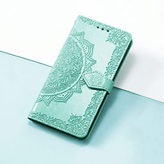 Funda de Cuero Cartera con Soporte Patron de Moda Carcasa S07D para Huawei Enjoy 50 Pro Verde