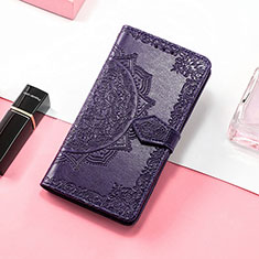 Funda de Cuero Cartera con Soporte Patron de Moda Carcasa S07D para Huawei Honor 60 SE 5G Morado