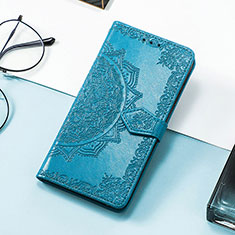 Funda de Cuero Cartera con Soporte Patron de Moda Carcasa S07D para Huawei Honor 80 Pro 5G Azul