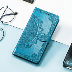 Funda de Cuero Cartera con Soporte Patron de Moda Carcasa S07D para Huawei Honor 80 SE 5G Azul