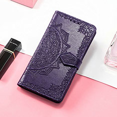 Funda de Cuero Cartera con Soporte Patron de Moda Carcasa S07D para Huawei Honor 80 SE 5G Morado