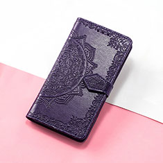 Funda de Cuero Cartera con Soporte Patron de Moda Carcasa S07D para Huawei Honor V40 5G Morado