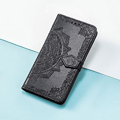 Funda de Cuero Cartera con Soporte Patron de Moda Carcasa S07D para Huawei Nova Y61 Negro