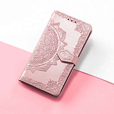 Funda de Cuero Cartera con Soporte Patron de Moda Carcasa S07D para Huawei Nova Y61 Oro Rosa