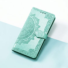 Funda de Cuero Cartera con Soporte Patron de Moda Carcasa S07D para Motorola Moto E13 Verde