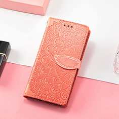 Funda de Cuero Cartera con Soporte Patron de Moda Carcasa S08D para Huawei Honor 60 5G Naranja