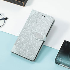 Funda de Cuero Cartera con Soporte Patron de Moda Carcasa S08D para Huawei Honor 60 Pro 5G Gris