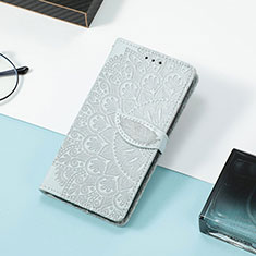 Funda de Cuero Cartera con Soporte Patron de Moda Carcasa S08D para Huawei Honor 60 SE 5G Gris