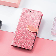 Funda de Cuero Cartera con Soporte Patron de Moda Carcasa S08D para Huawei Honor 60 SE 5G Oro Rosa