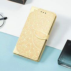 Funda de Cuero Cartera con Soporte Patron de Moda Carcasa S08D para Huawei Y7p Amarillo