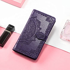 Funda de Cuero Cartera con Soporte Patron de Moda Carcasa S09D para Huawei Honor 60 Pro 5G Morado