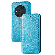 Funda de Cuero Cartera con Soporte Patron de Moda Carcasa S09D para Huawei Honor Magic3 5G Azul