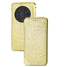 Funda de Cuero Cartera con Soporte Patron de Moda Carcasa S09D para Huawei Honor Magic3 Pro 5G Oro