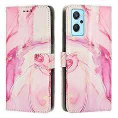 Funda de Cuero Cartera con Soporte Patron de Moda Carcasa Y01X para Realme 10T 5G Rosa