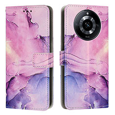 Funda de Cuero Cartera con Soporte Patron de Moda Carcasa Y01X para Realme 11 Pro 5G Morado