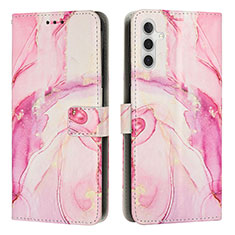 Funda de Cuero Cartera con Soporte Patron de Moda Carcasa Y01X para Samsung Galaxy A04s Rosa