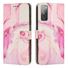 Funda de Cuero Cartera con Soporte Patron de Moda Carcasa Y01X para Samsung Galaxy S20 FE (2022) 5G Rosa