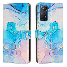 Funda de Cuero Cartera con Soporte Patron de Moda Carcasa Y01X para Xiaomi Redmi Note 12 Pro 4G Azul Cielo