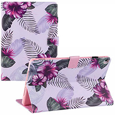 Funda de Cuero Cartera con Soporte Patron de Moda Carcasa Y02B para Apple iPad 10.2 (2019) Morado