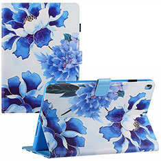 Funda de Cuero Cartera con Soporte Patron de Moda Carcasa Y02B para Apple iPad 10.2 (2020) Azul