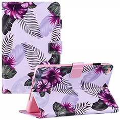 Funda de Cuero Cartera con Soporte Patron de Moda Carcasa Y02B para Apple iPad Mini 4 Morado