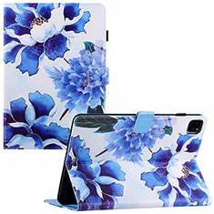 Funda de Cuero Cartera con Soporte Patron de Moda Carcasa Y02B para Apple iPad Pro 11 (2022) Azul