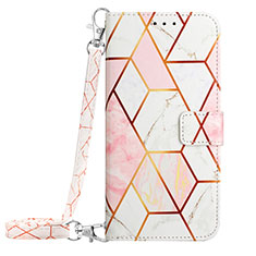 Funda de Cuero Cartera con Soporte Patron de Moda Carcasa Y02B para Samsung Galaxy Z Fold5 5G Blanco