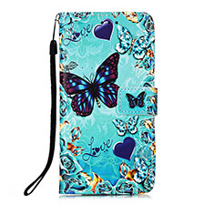 Funda de Cuero Cartera con Soporte Patron de Moda Carcasa Y02B para Xiaomi Mi 11X 5G Azul Cielo