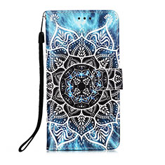 Funda de Cuero Cartera con Soporte Patron de Moda Carcasa Y02B para Xiaomi Poco M3 Azul