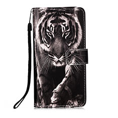 Funda de Cuero Cartera con Soporte Patron de Moda Carcasa Y02B para Xiaomi Redmi Note 9 Pro Max Negro