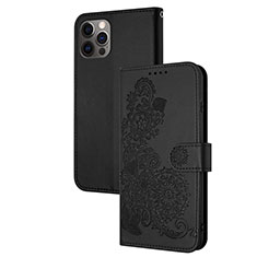 Funda de Cuero Cartera con Soporte Patron de Moda Carcasa Y02X para Apple iPhone 13 Pro Max Negro