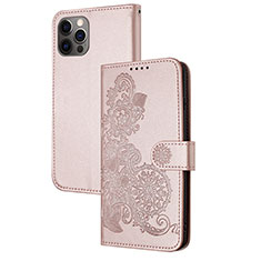 Funda de Cuero Cartera con Soporte Patron de Moda Carcasa Y02X para Apple iPhone 13 Pro Oro Rosa