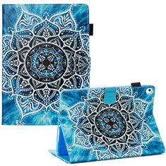 Funda de Cuero Cartera con Soporte Patron de Moda Carcasa Y03B para Apple iPad 10.2 (2021) Azul Cielo