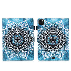 Funda de Cuero Cartera con Soporte Patron de Moda Carcasa Y03B para Apple iPad Pro 11 (2021) Azul Cielo