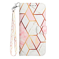 Funda de Cuero Cartera con Soporte Patron de Moda Carcasa Y03B para Samsung Galaxy A03 Blanco