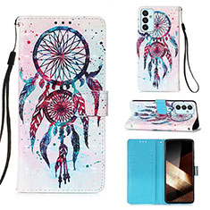 Funda de Cuero Cartera con Soporte Patron de Moda Carcasa Y03B para Samsung Galaxy A15 4G Multicolor