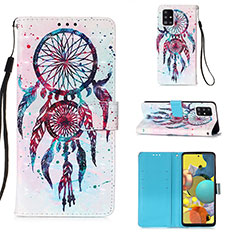 Funda de Cuero Cartera con Soporte Patron de Moda Carcasa Y03B para Samsung Galaxy A51 4G Multicolor