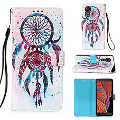 Funda de Cuero Cartera con Soporte Patron de Moda Carcasa Y03B para Samsung Galaxy XCover 5 SM-G525F Multicolor