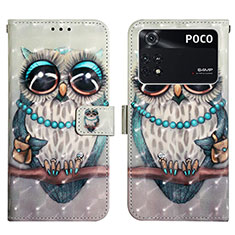 Funda de Cuero Cartera con Soporte Patron de Moda Carcasa Y03B para Xiaomi Poco M4 Pro 4G Multicolor